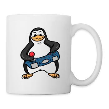 PLAYING PENGUIN , PINGUIN - Tasse - Weiß - Rechts