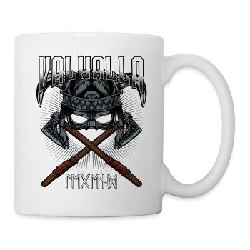 Valhalla Viking Äxte Helm Runen Walhall Geschenk - Tasse - Weiß - Rechts