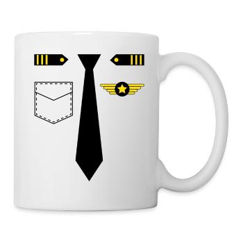 Costume de pilote T-shirt Déguisement de pilote simple - Mug blanc - blanc - Droite