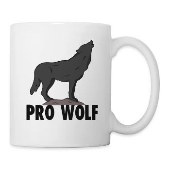 Wolf Tierschutz Waldtier Wolfsrudel Pro Geschenk - Tasse - Weiß - Rechts