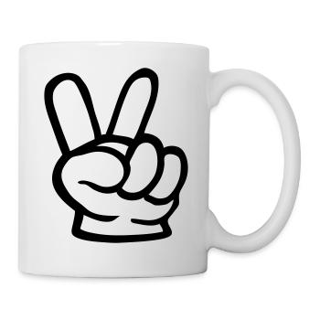 hand - Tasse - Weiß - Rechts