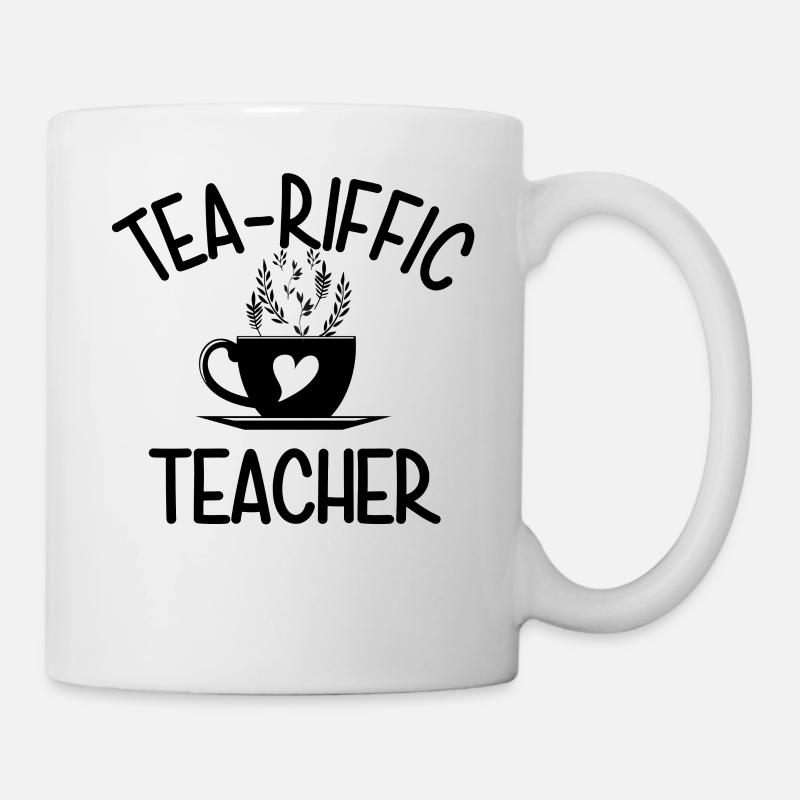 TeaRiffic Teacher Englisch Lehrer Geschenk Schule - Tasse - Weiß