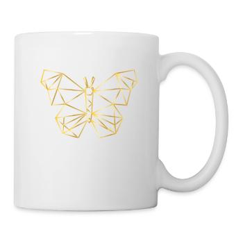 Idée cadeau papillon doré - Mug blanc - blanc - Droite