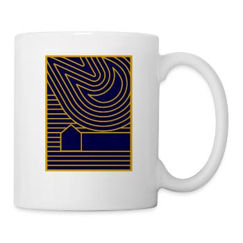 Idée cadeau maison abstraite maison nuit nuit - Mug blanc - blanc - Droite