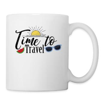 Temps de voyager | Cadeau d'été mer vacances soleil - Mug blanc - blanc - Droite