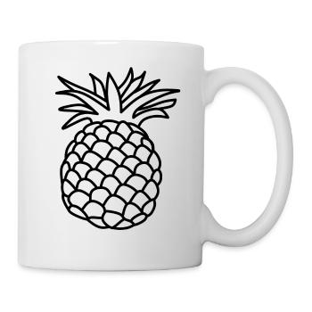 Ananas - Tasse - Weiß - Rechts