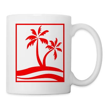 palmiers - Mug blanc - blanc - Droite