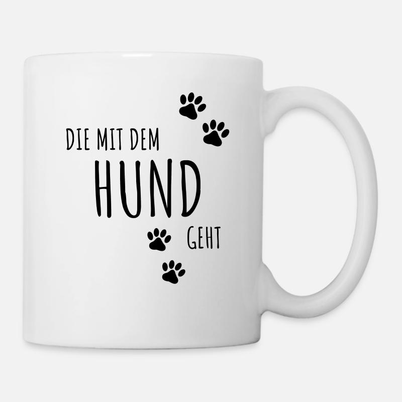 Le chien va | Patte de chien - Mug blanc - blanc