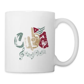 Kuba Logo Musik Salsa Karibik Band Geschenk - Tasse - Weiß - Rechts