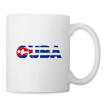 Kuba Schriftzug Logo Landesflagge Heimat Geschenk - Tasse - Weiß - Rechts