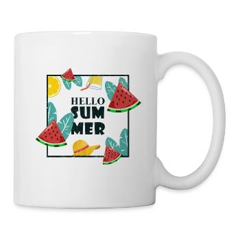 Hello Summer | Watermelon Orange Soda Gift - Mug - white - Right