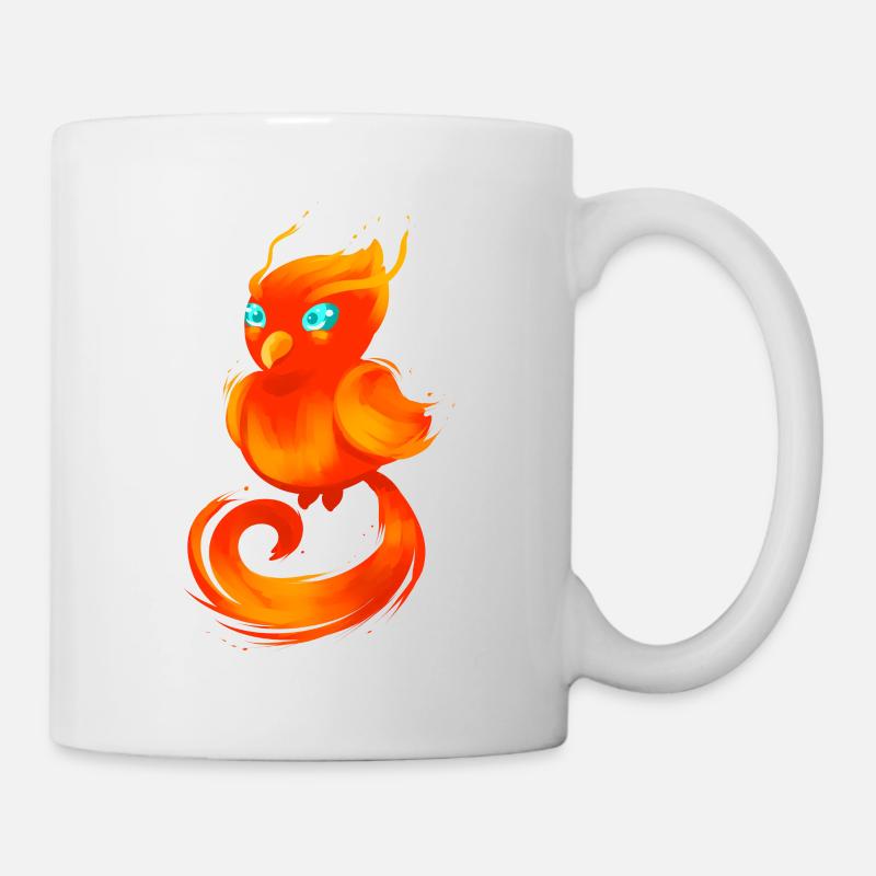 COOL PHOENIX - Kleiner Phoenix Mit Blauen Augen - Tasse - Weiß