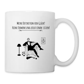 My definition of happiness? No appointments and leic - Mug - white - Right