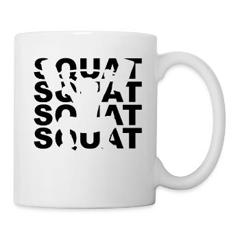 Kniebeuge Squat Fitness Powerlifting Bodybuilding - Mug - white - Right