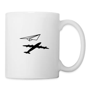 Airplane Paper Airplane Pilot A380 - Mug - white - Right