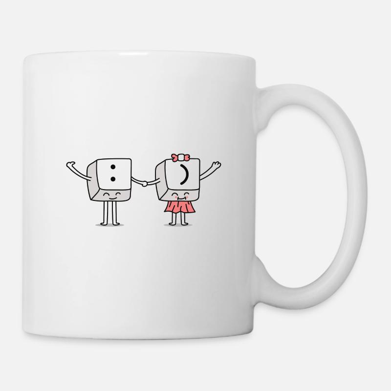 Smile clavier - Mug blanc - blanc