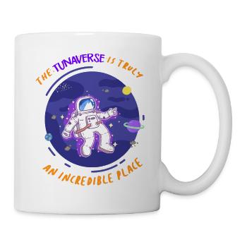 Thon cosmonaute jeu de mots cadeau - Mug blanc - blanc - Droite