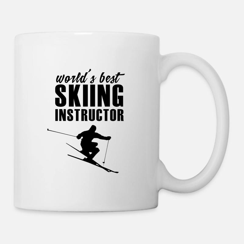 Ski Skifahren Skilehrerin Skilehrer Ski Instructor - Tasse - Weiß
