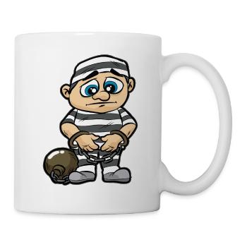 Gefängnis Häftling Gefangener Sträfling Geschenk - Tasse - Weiß - Rechts