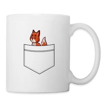 Renard en poche - Mug blanc - blanc - Droite