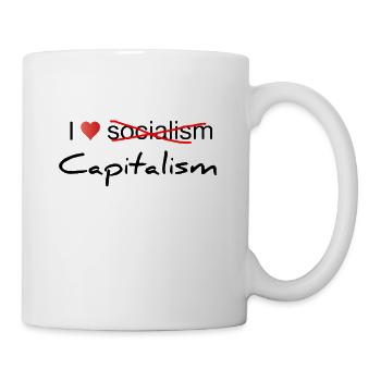 I love Capitalism - Ich liebe den Kapitalismus - Tasse - Weiß - Rechts