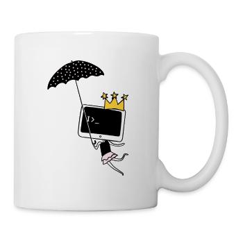 Coder shirt computer princess - Tasse - Weiß - Rechts