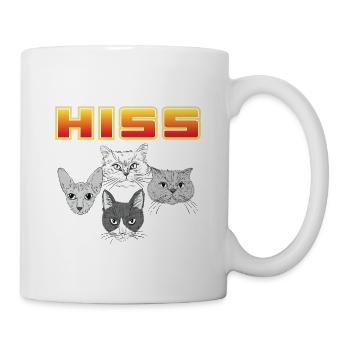 Lustiges Katzen Kätzchen Rock Liebhaber - Hiss - Tasse - Weiß - Rechts