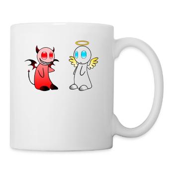 Motif Ange & Diable - Mug blanc - blanc - Droite