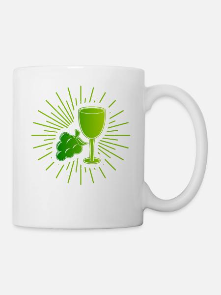 Weinrebe Weinglas - Tasse - Weiß