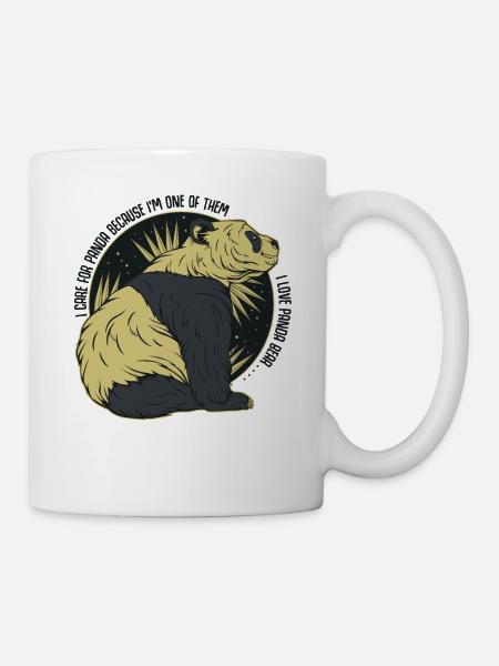 I Love Panda | Statement Zitat Pandabär Geschenk - Tasse - Weiß