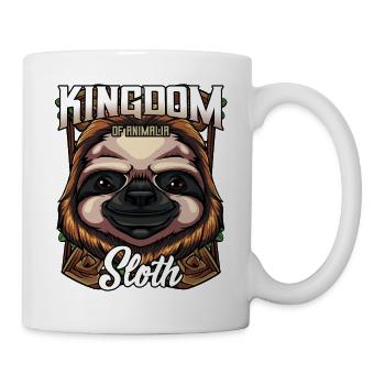 Cadeau animal sauvage tendance visage de paresse moderne - Mug blanc - blanc - Droite