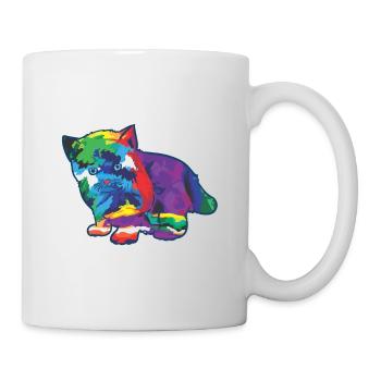 Baby cat in bright colors Fantasy - Mug - white - Right