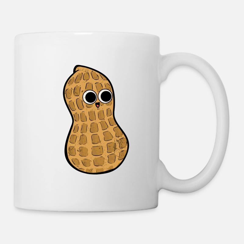 Drôle de mignon cacahuète bande dessin animé - Mug blanc - blanc