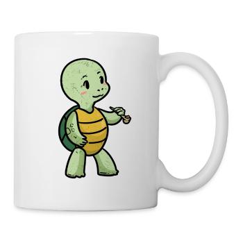 Petite tortue à pipe animaux fantaisie - Mug blanc - blanc - Droite