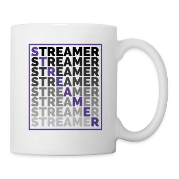 Cool streamer & gamer design with frame - Mug - white - Right
