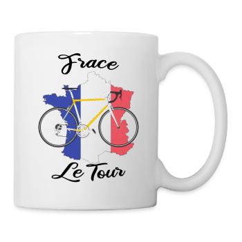 Le Tour road bike Frace France cyclist - Mug - white - Right