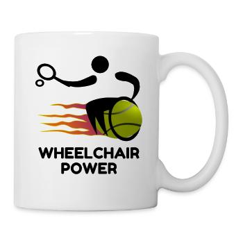 Wheelchair tennis player Tennis ball flame BTNNS - Mug - white - Right