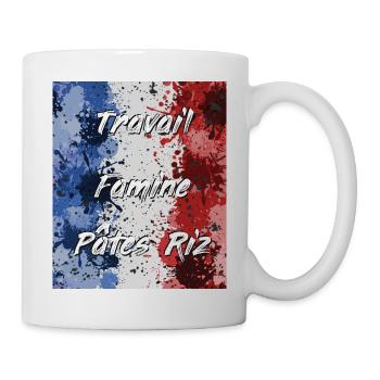 Travail Famine Pâtes Riz - Mug blanc - blanc - Droite
