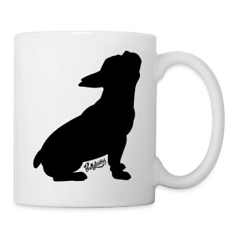 Lupus | Französische Bulldogge Heulend - Tasse - Weiß - Rechts
