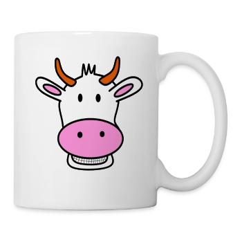 lachende Kuh - Tasse - Weiß - Rechts