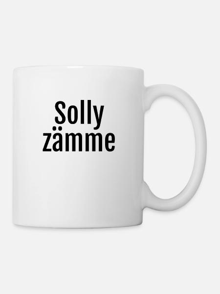 Freundlicher Gruß auf Alemannisch: Solly zämme! - Tasse - Weiß