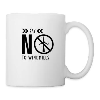 Non aux moulins à vent - Mug blanc - blanc - Droite