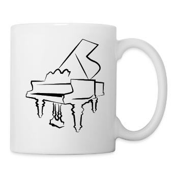 Klavier - Tasse - Weiß - Rechts