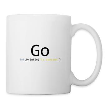 Go is awesome - Mug blanc - blanc - Droite