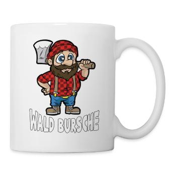 WALD BURSCHE Forestier forestier forestier bûcheron Dessin animé - Mug blanc - blanc - Droite