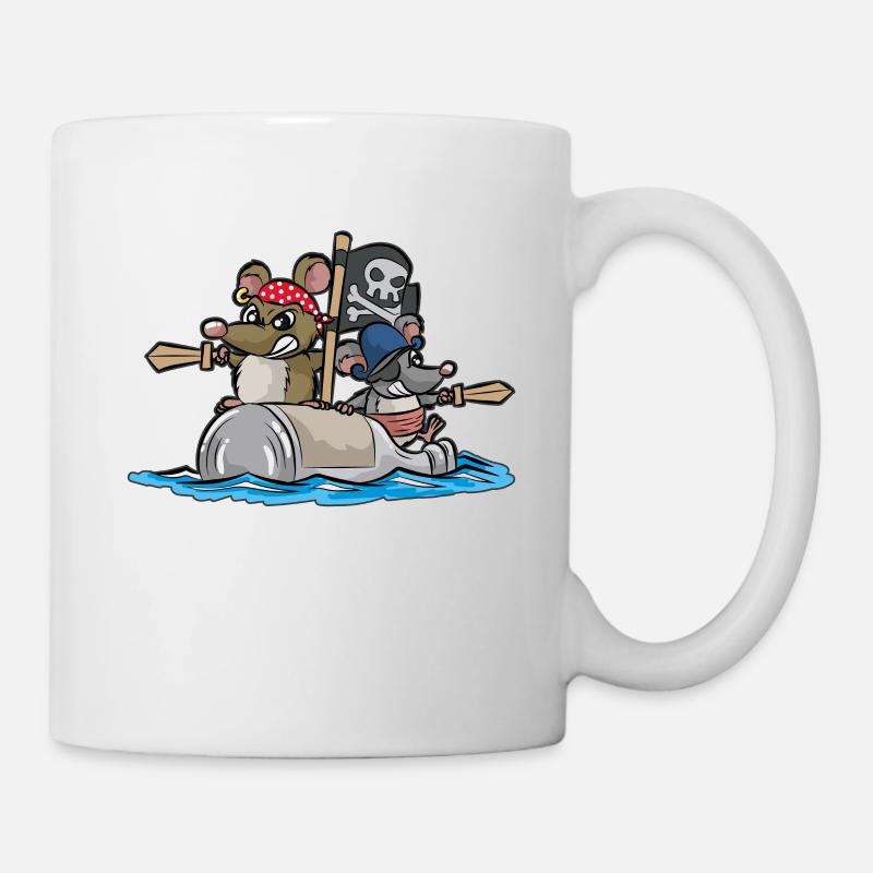 PIRAT Pirates Rats souris Pirates - Mug blanc - blanc