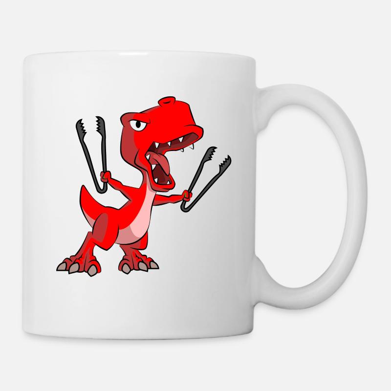 Dino Lustig - Tasse - Weiß