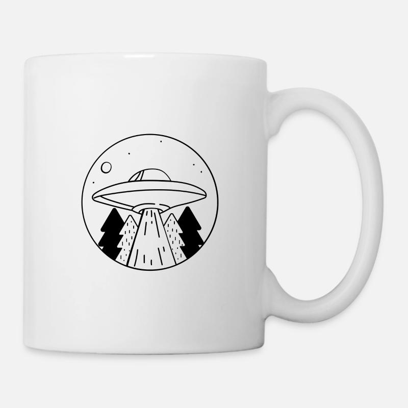 Alien Ufo - Tasse - Weiß