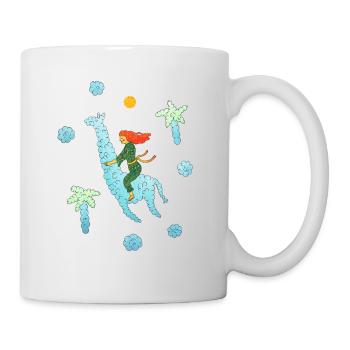 Eine Frau und ihre Phantasie - Tasse - Weiß - Rechts