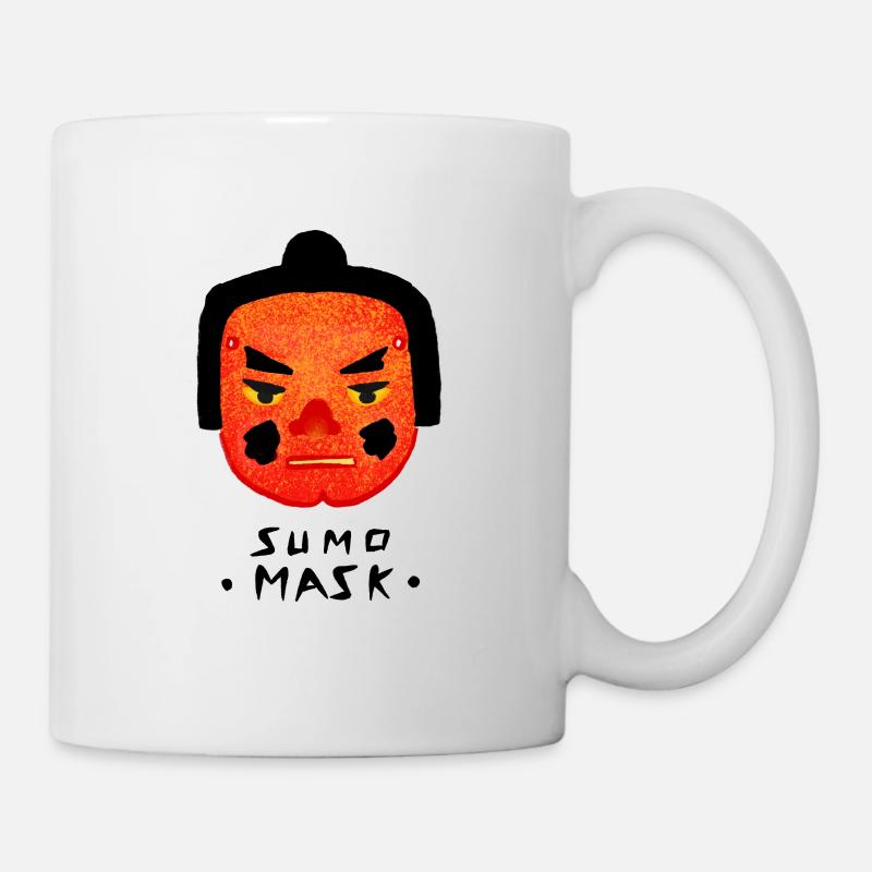 Sumo Maske - Tasse - Weiß